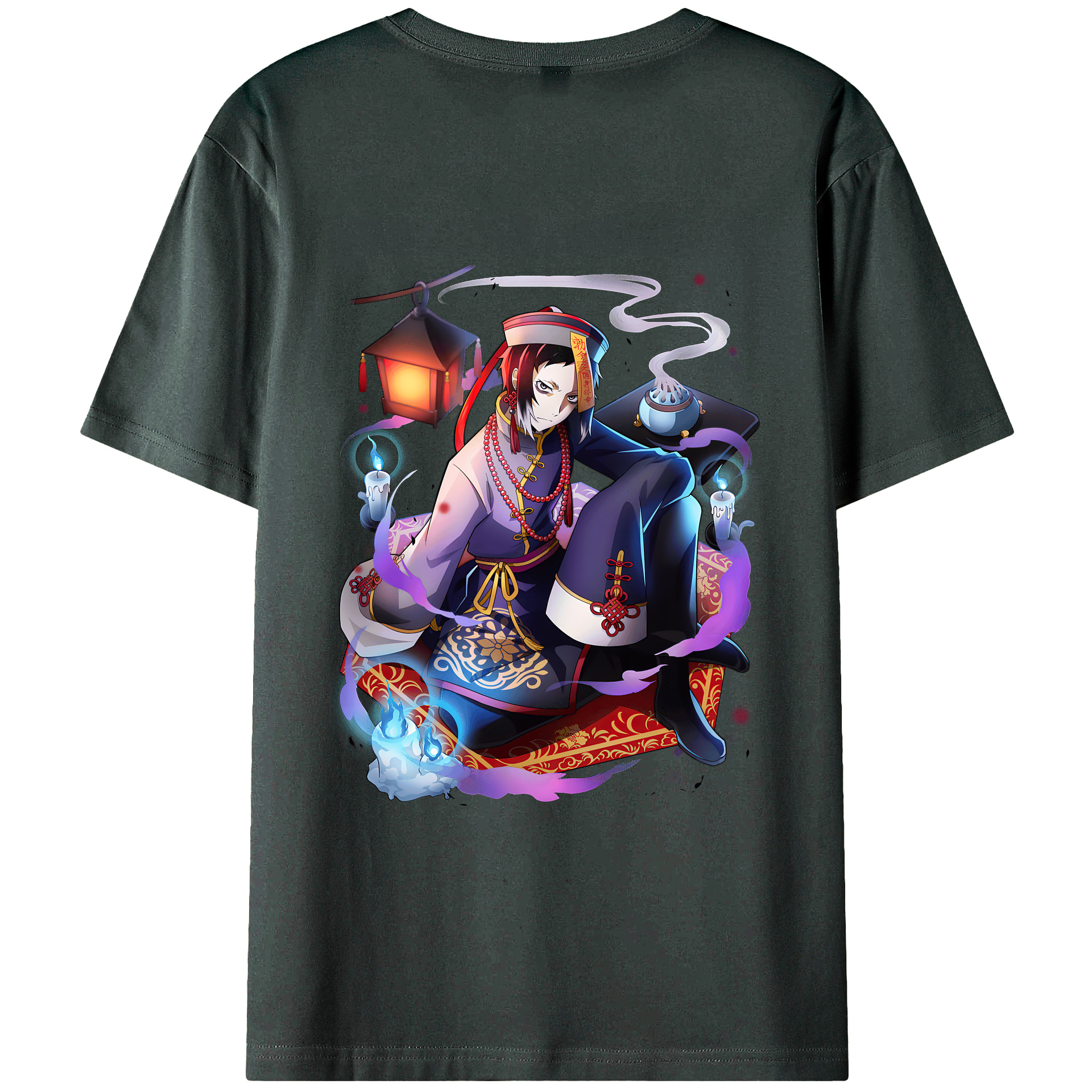 （画像用） 文豪ストレイドッグス Bungo Stray Dogs 綿100％ メンズ半袖Tシャツ（バックプリント） 通気性